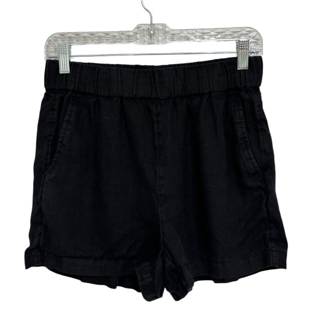 J. Crew 100% Linen Tropez Shorts in Black - Size XS